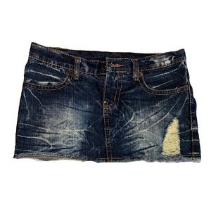 Jean mini skirt